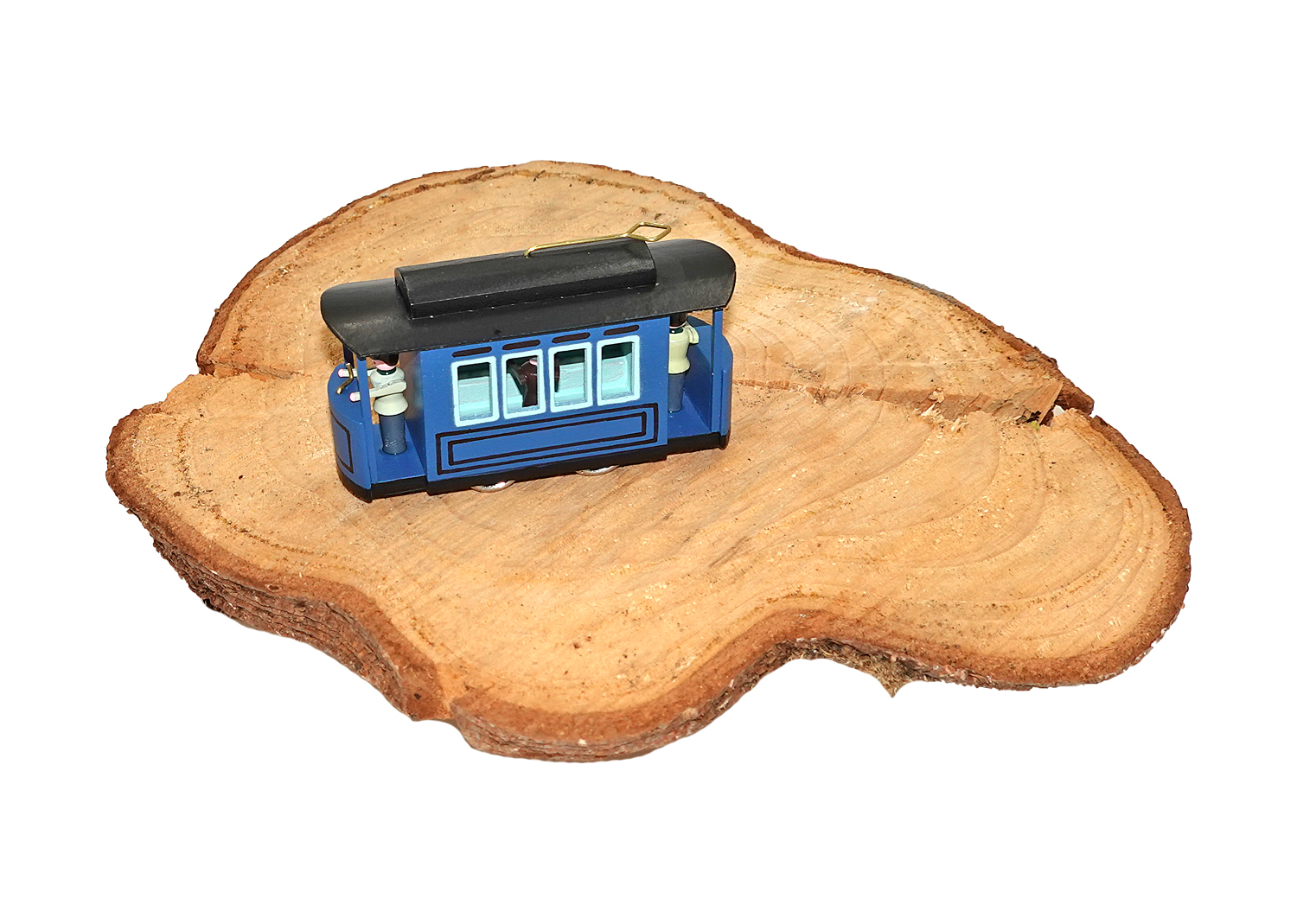 Reiner Flath Strassenbahn blau, Erzgebirge Miniatur Reiner Flath Strassenbahn blau, Erzgebirge Miniatur