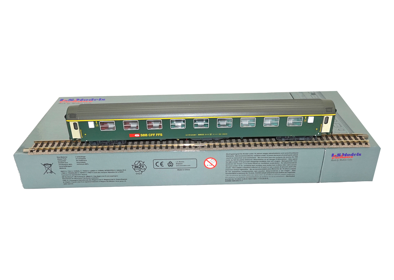 LS Models 47222 SBB Personenwagen 2-tlg. Set RIC Am/Bm Ep IV DC 