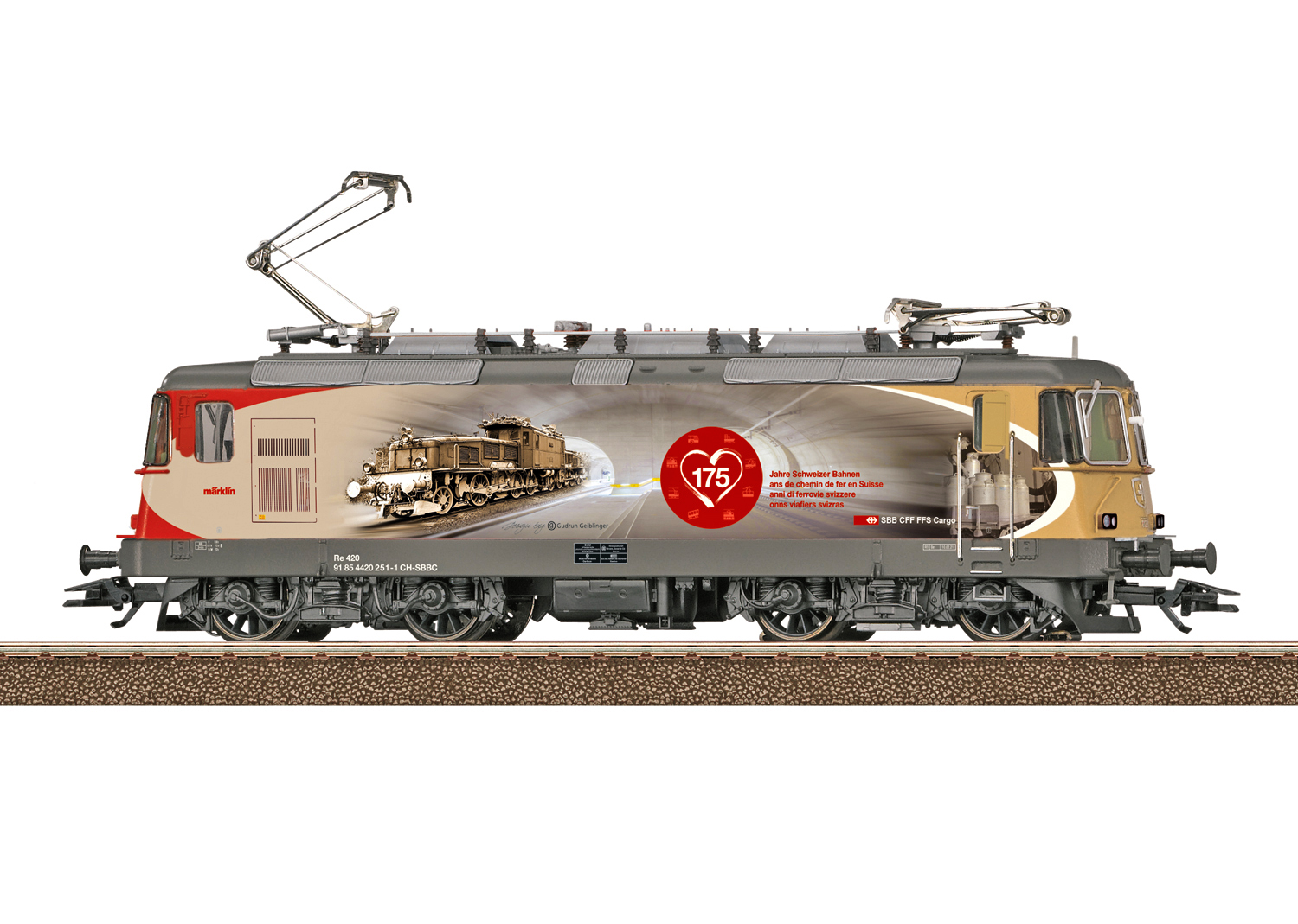 Trix 25875 SBB E-Lokomotive Re 420 175 Jahre Schweizer Bahnen  