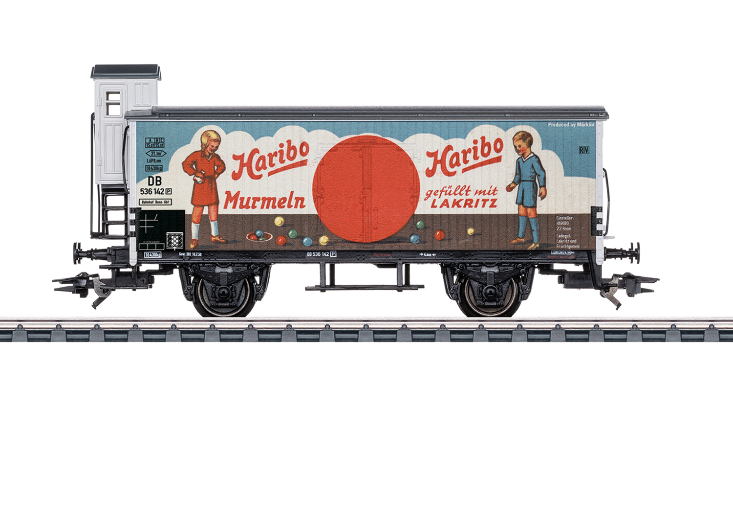 Märklin 48900 DB Haribo Kühlwagen mit Bremserhaus  Märklin 48900 DB Haribo Kühlwagen mit Bremserhaus