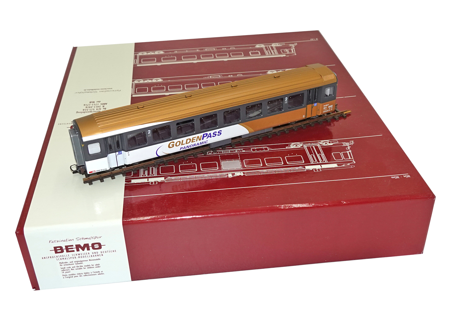 Bemo 3271468 SBB Golden Pass Personenwagen B 308 2. Kl. 