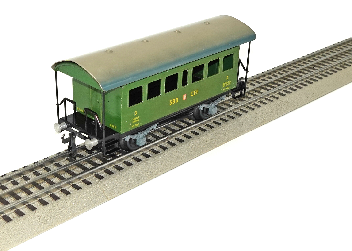 Buco 0 8683 Personenwagen mit Plattform 2/3. Klasse (19,5 cm)