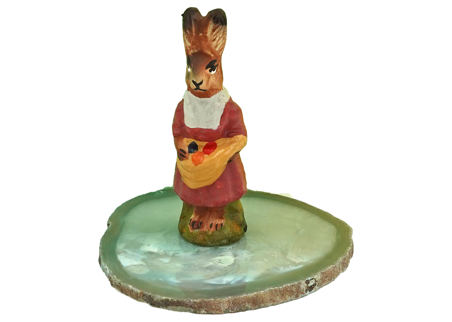 Osterhäsin aus Pappmaché 11cm Osterhäsin aus Pappmaché 11cm