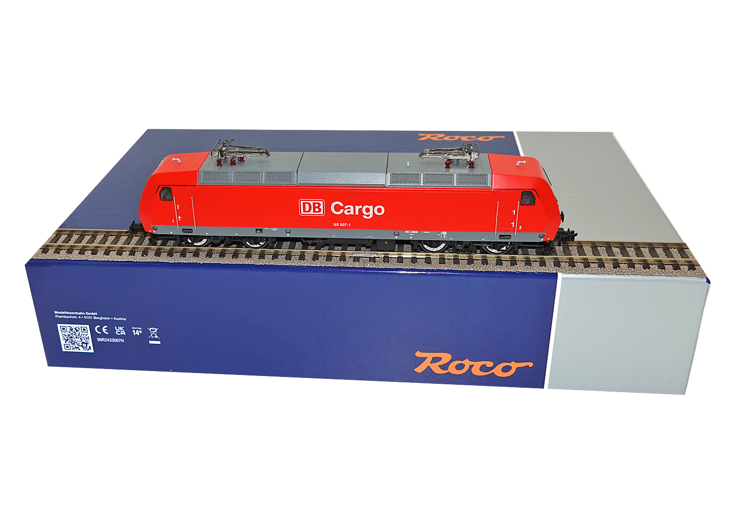 Roco 63560 DB E-Lokomotive Cargo BR 145007-1 rot DC 