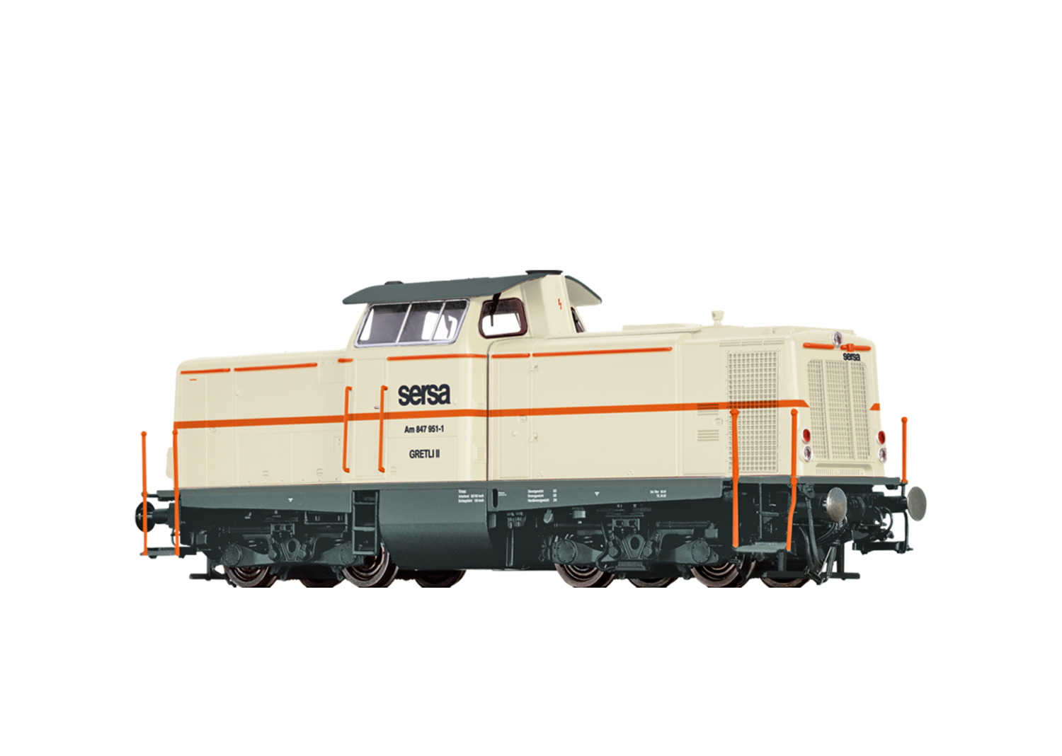 Brawa 42875 Diesellok Serie AM847 der SERSA Schweiz  Brawa 42875 Diesellok Serie AM847 der SERSA Schweiz