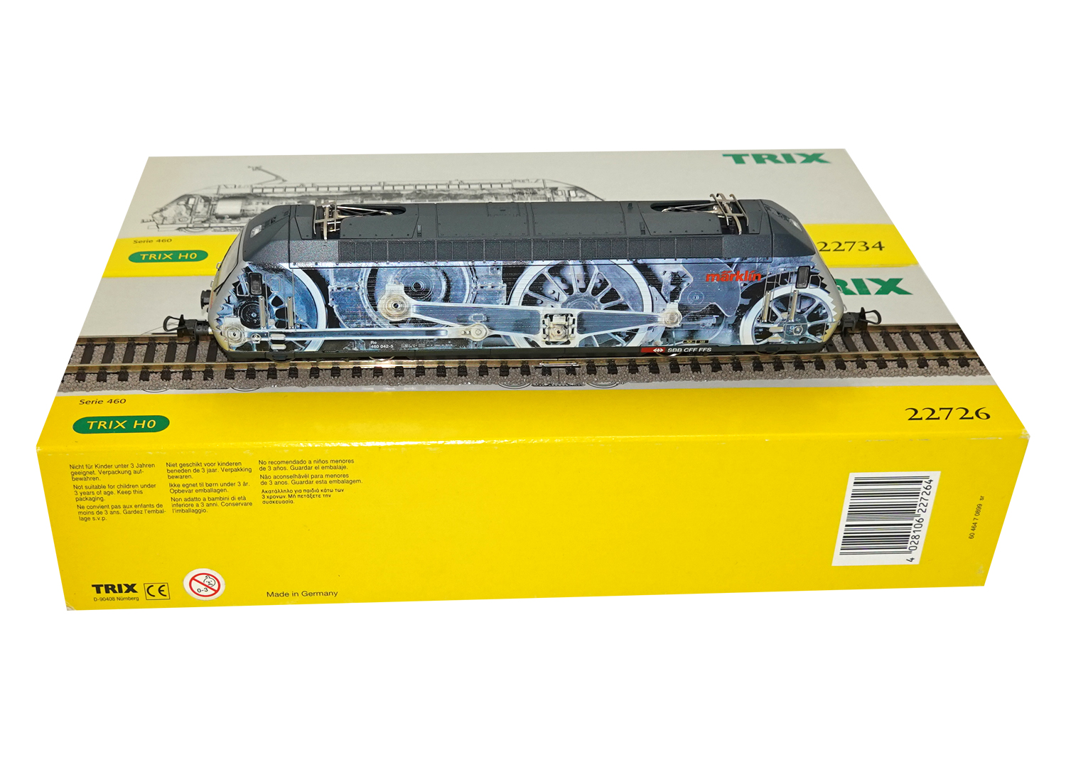 Trix 22726 SBB E-Lokomotive Re 460 Werbelok Lokantrieb DC 