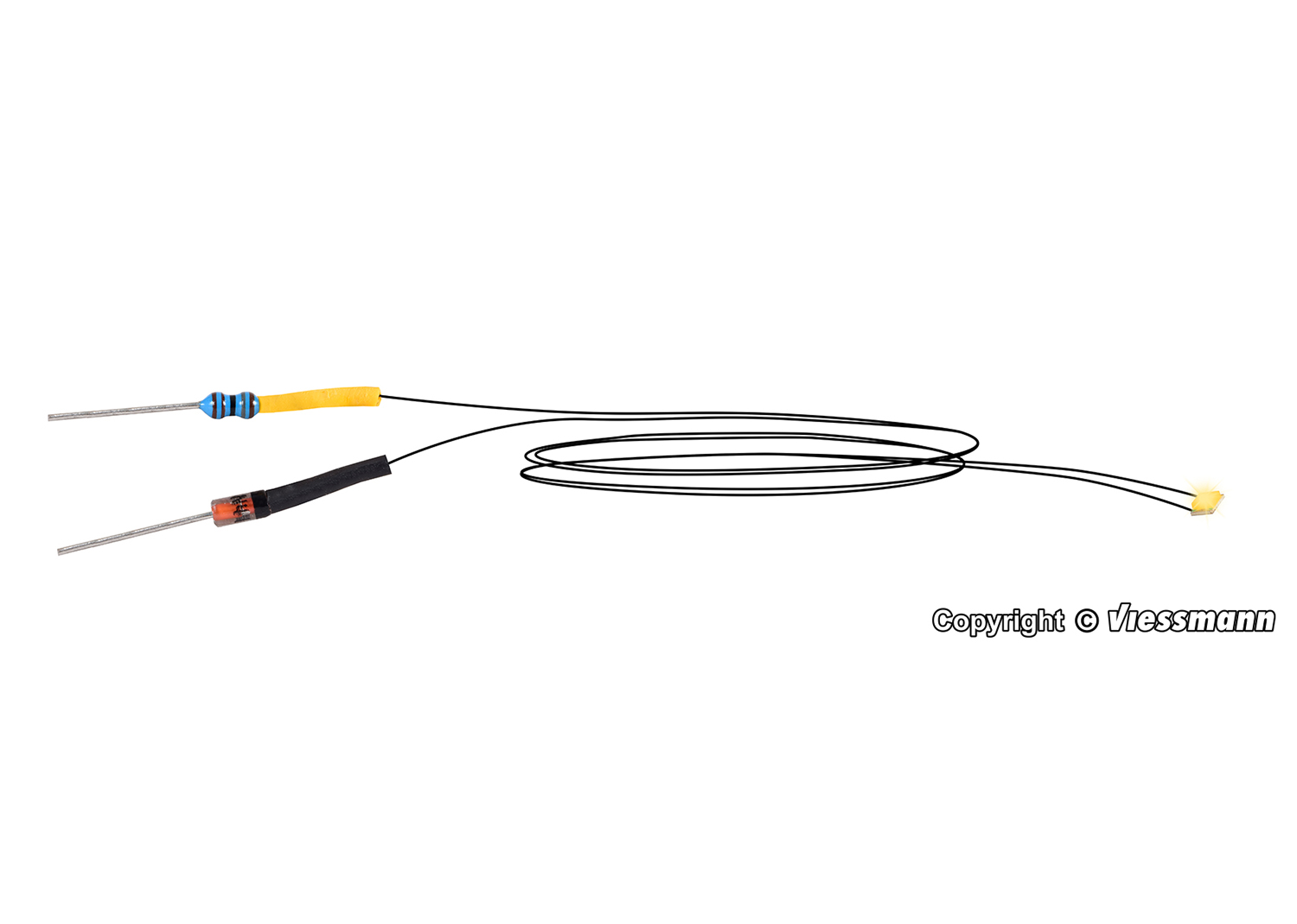 Viessmann 3560 LED warmweiss mit angelöteten Kabeln 