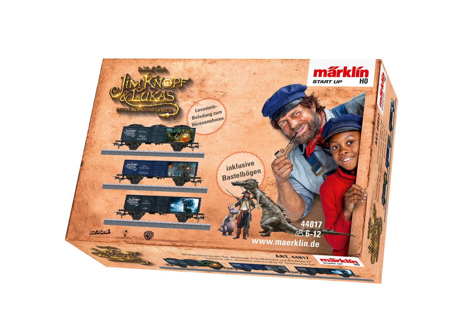 Märklin 44817 Offenes Güterwagen-Set Nepomuk, Frau Mahlzahn und die Wilde 13 