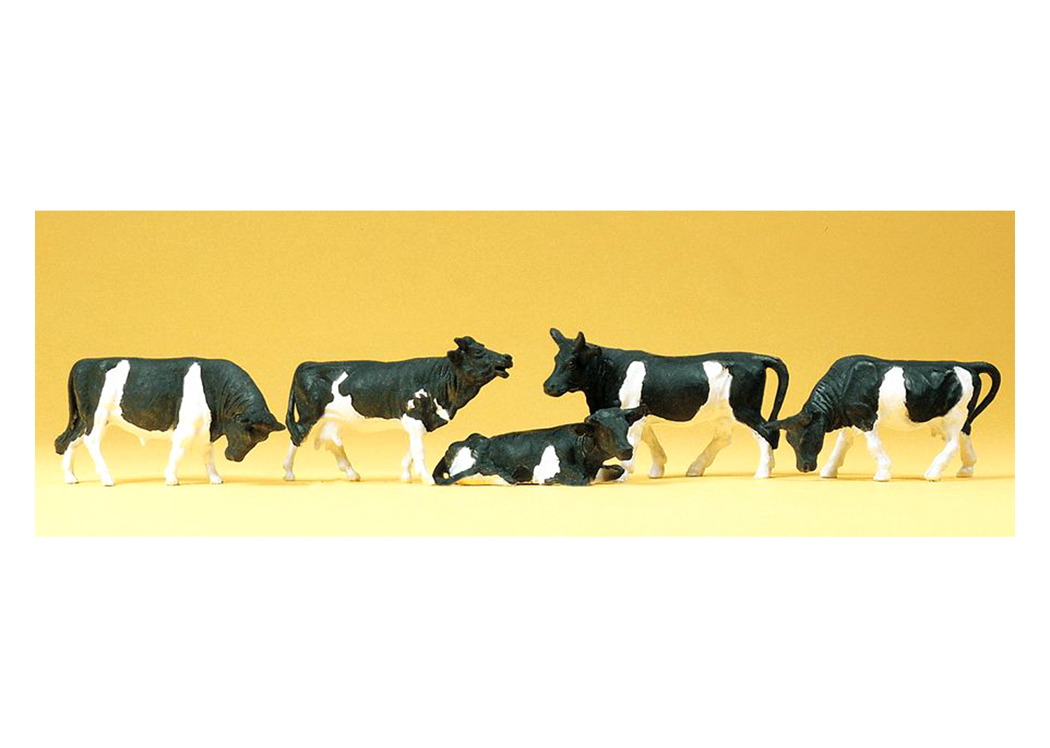 Preiser 14155 Kühe Braun/weiß 5 Stück H0 Figuren Tiere