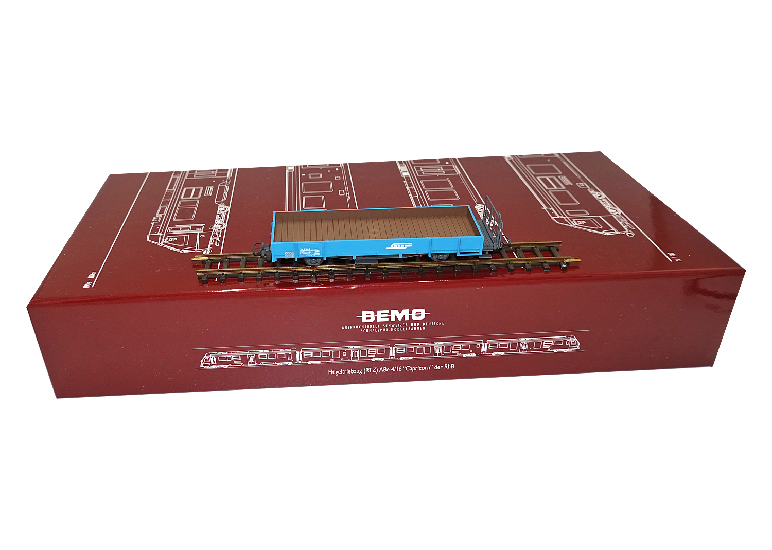 Bemo 2268110 RhB Materialwagen Xk 9340 blau 