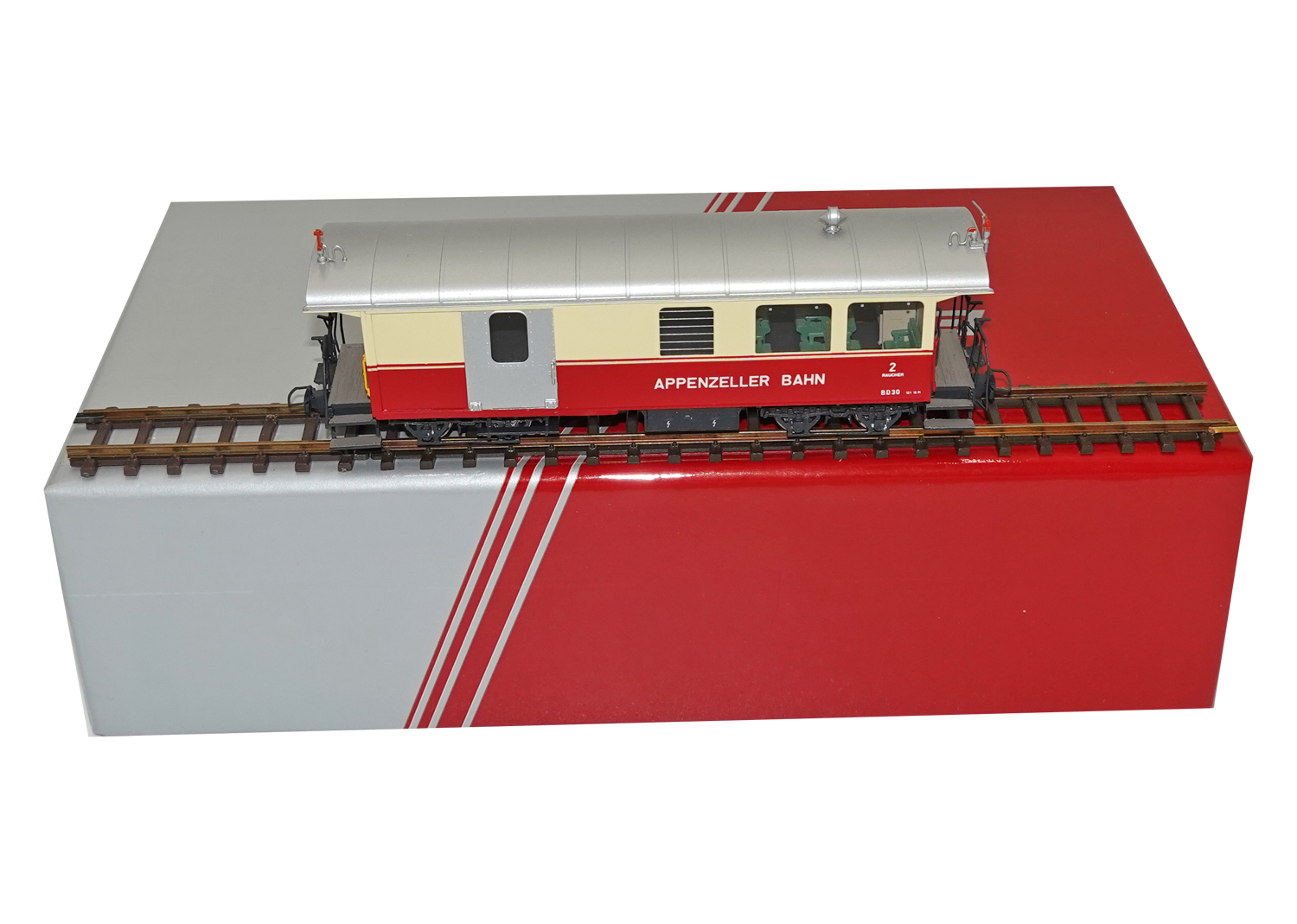 Lemaco H0m 004-2 AB Personen - Gepäckwagen BD4i 30 rot-creme