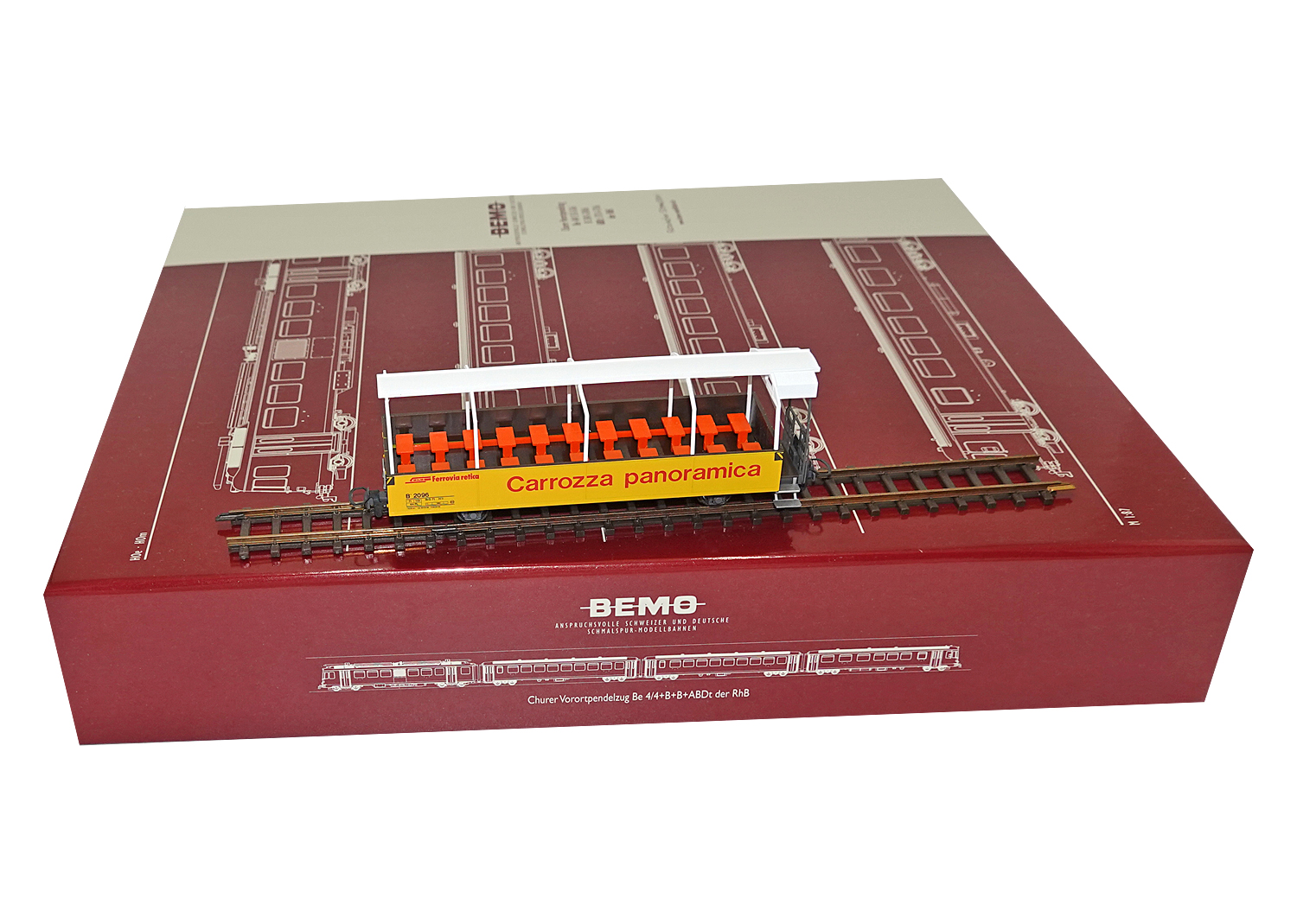 Bemo 3280116 RhB offener Aussichtswagen B 2096  Bemo 3280116 RhB offener Aussichtswagen B 2096