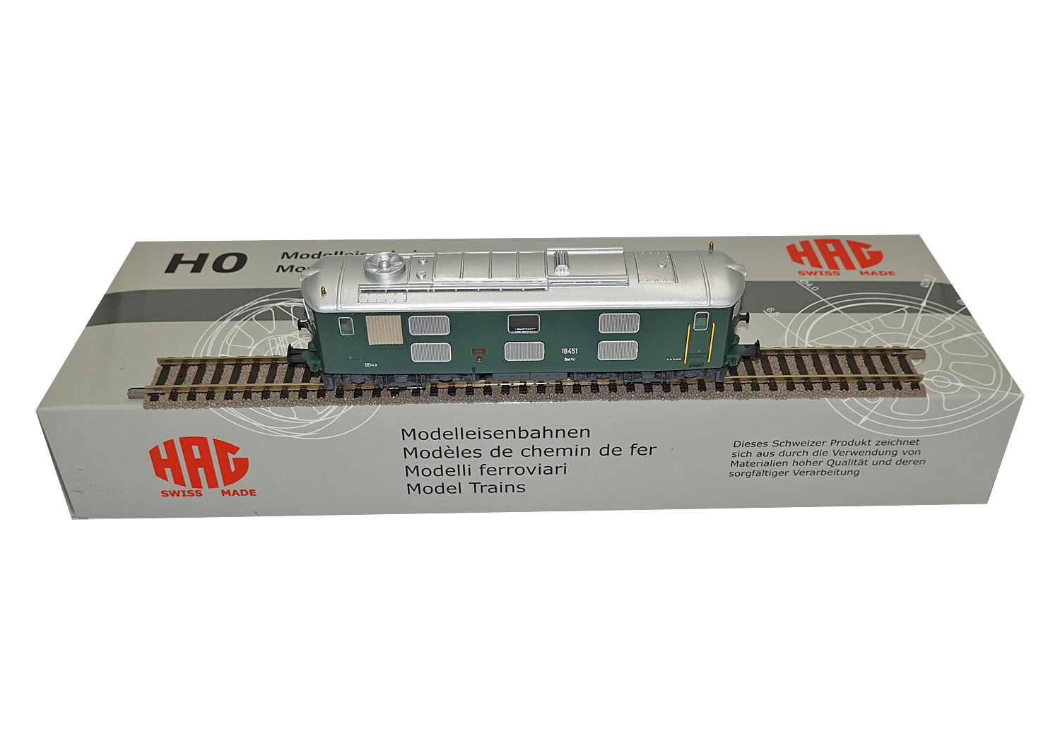 Hag 22500-20 SBB Diesellok Bm 4/4 II 18451 grün DC 