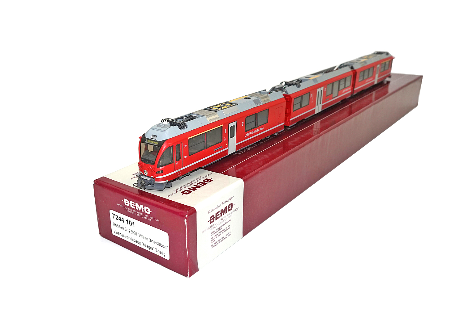 Bemo 7244101 RhB 3-teiliger Triebwagen Allegra ABe 8/12 3501
