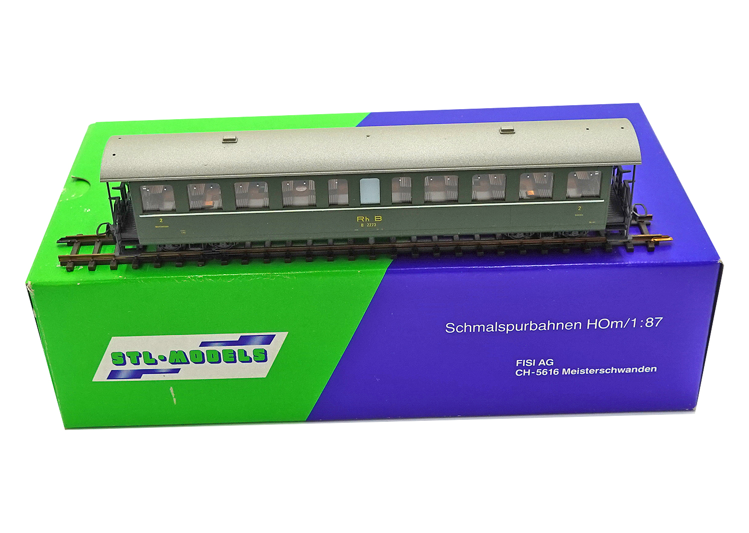 STL 2201-2 H0m RhB Personenwagen B 2273 grün 