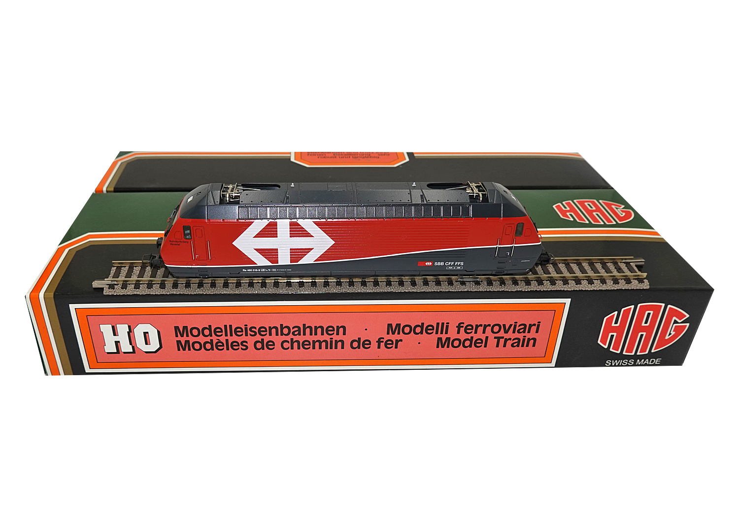 Hag 28013-20 SBB Lokomotive Re 460 Rohrdorferberg rot DC 
