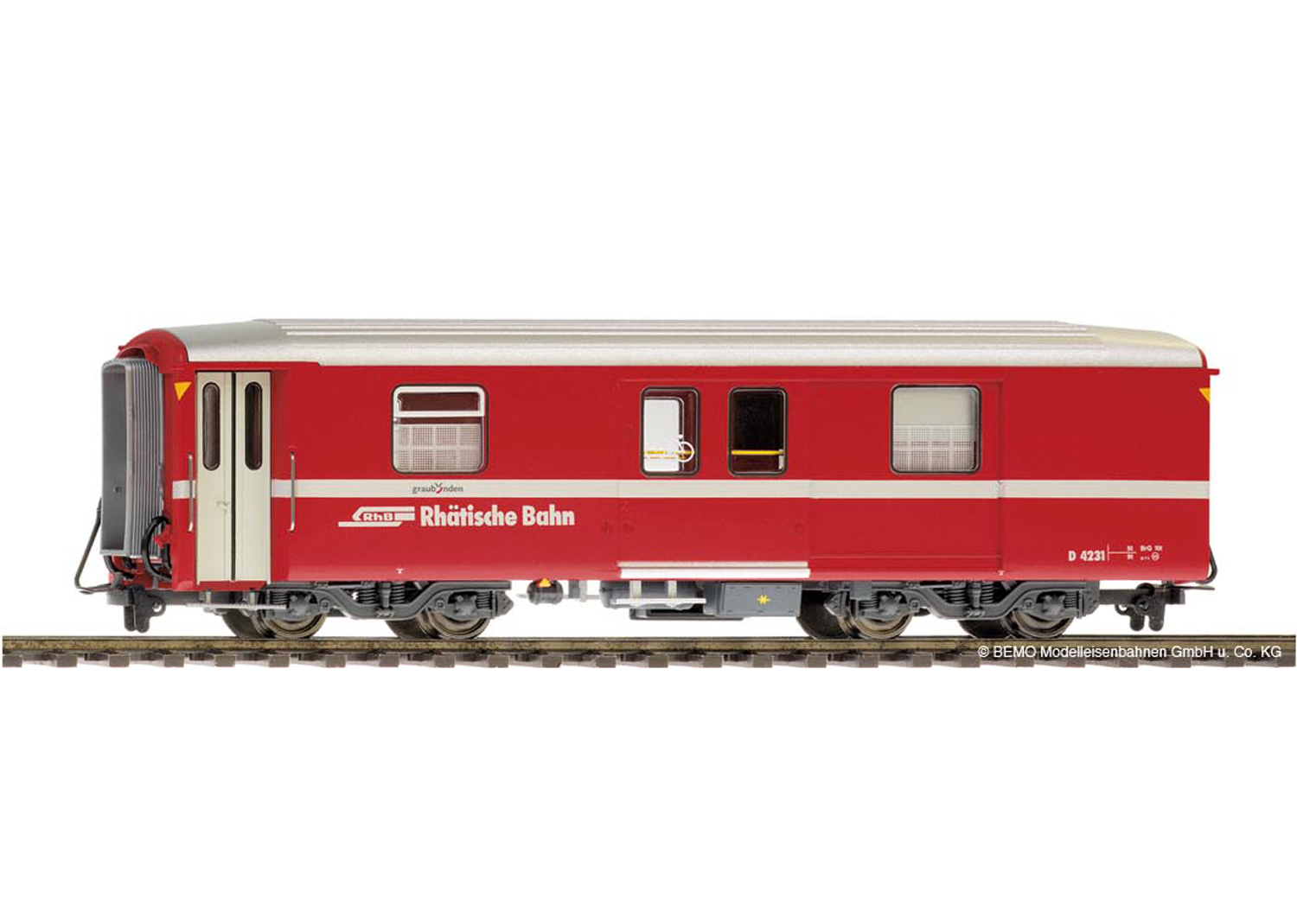 Bemo 3248163 RhB D 4231 Packwagen neurot 