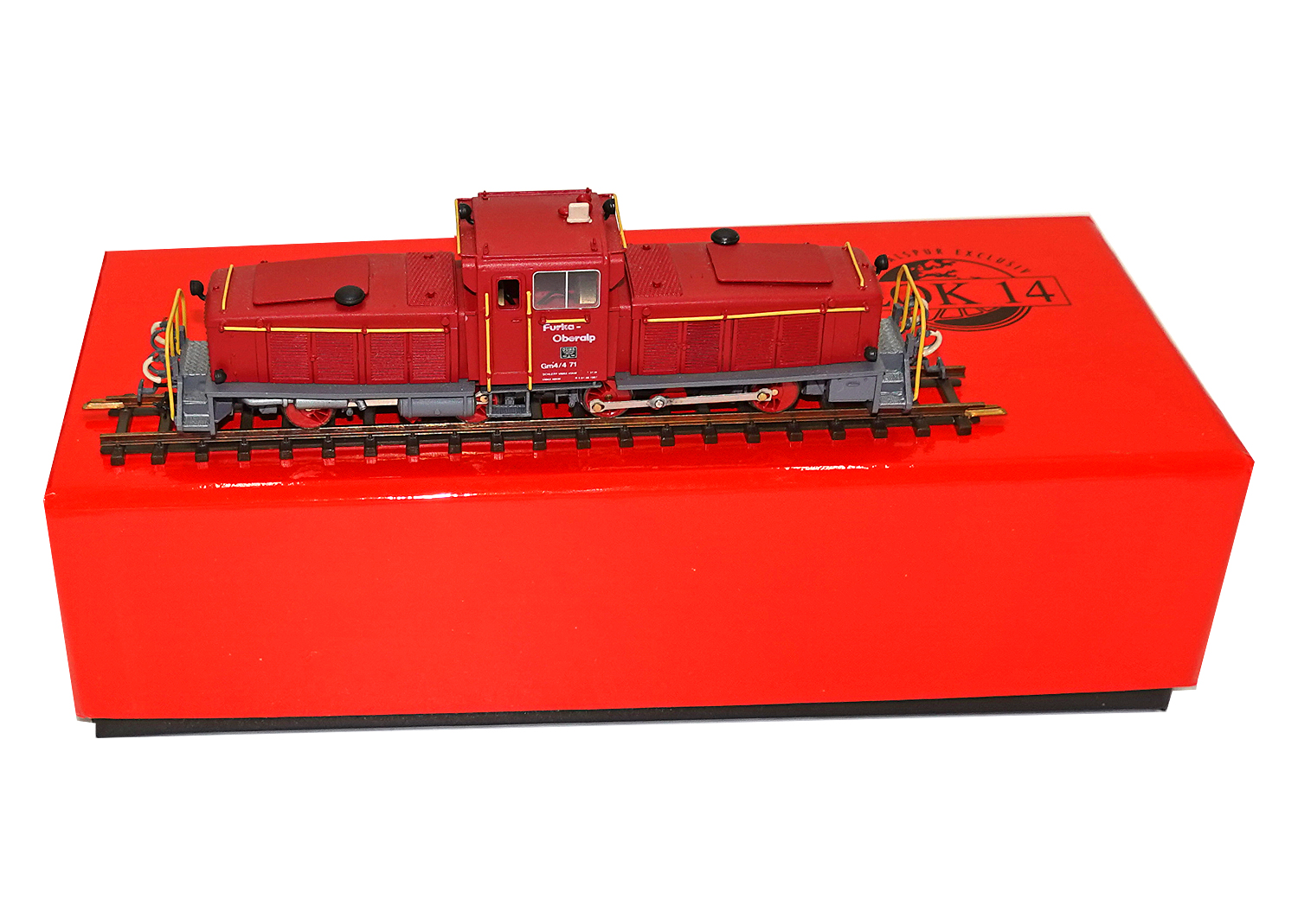 Lok 14 87010 H0m FO Diesellokomotive Gm 4/4 Nr. 71 dunkelrot DC