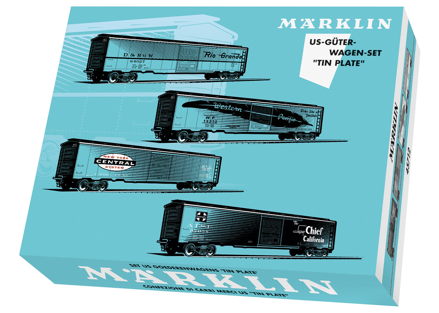 Märklin 45712 US-Güterwagen-Set Tin Plate  Märklin 45712 US-Güterwagen-Set Tin Plate