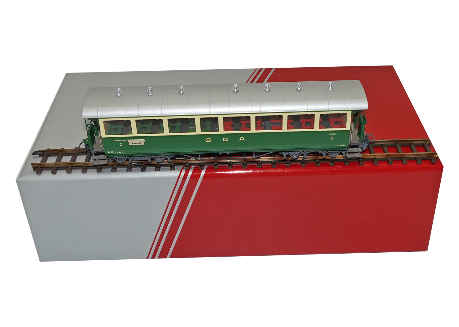 Lemaco H0m 006-2 SGA Personenwagen B4i 61  grün-creme