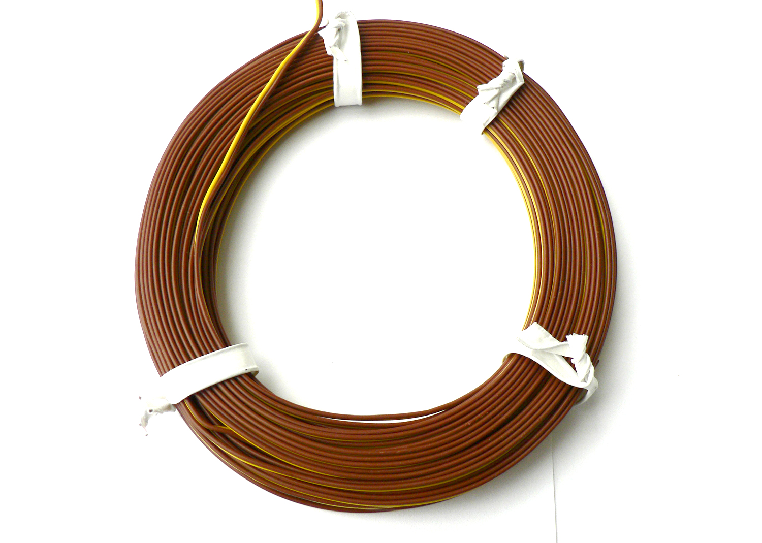 Kabel 2-Litzen, D 0.14 mm², 25 m, braun/gelb 