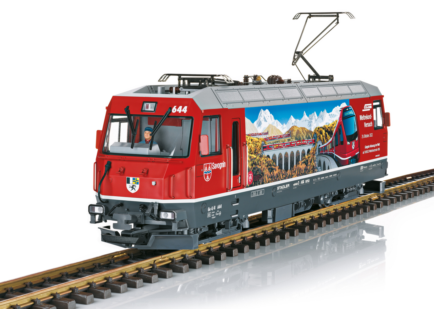 LGB 21431 RhB E-Lokomotive Ge 4/4 III Weltrekordversuch  LGB 21431 RhB E-Lokomotive Ge 4/4 III Weltrekordversuch