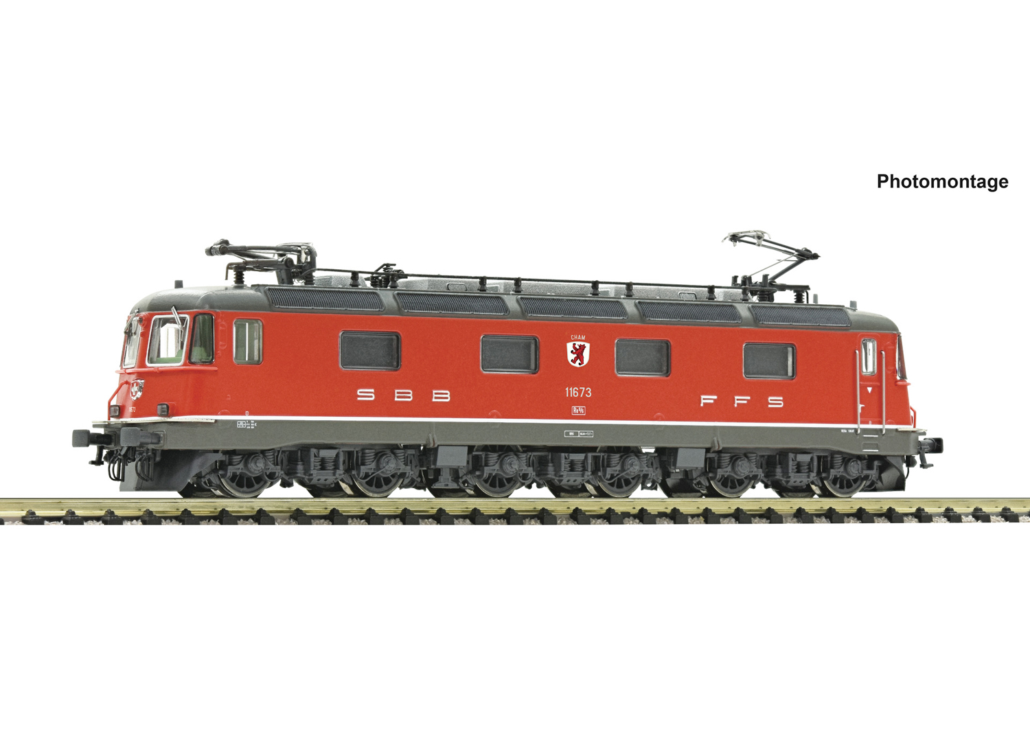 Fleischmann 734124 SBB E-Lokomotive Re 6/6 rot 11673 DC