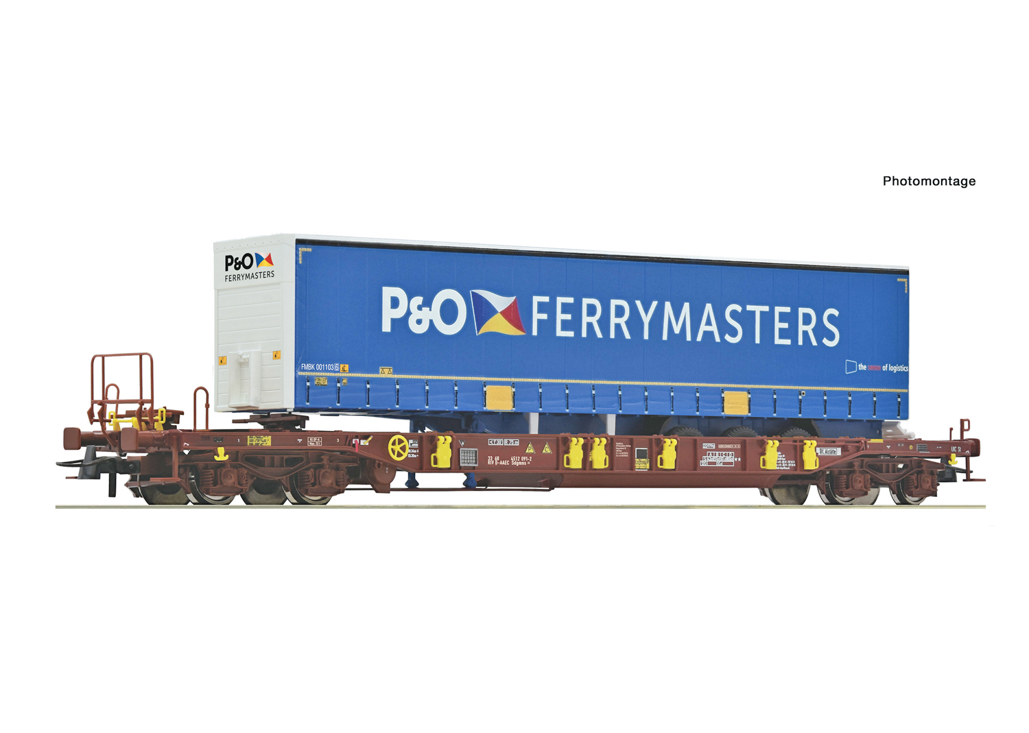 Roco 76235 AAE Taschenwagen T3 + P&O Ferrymasters Trailer 