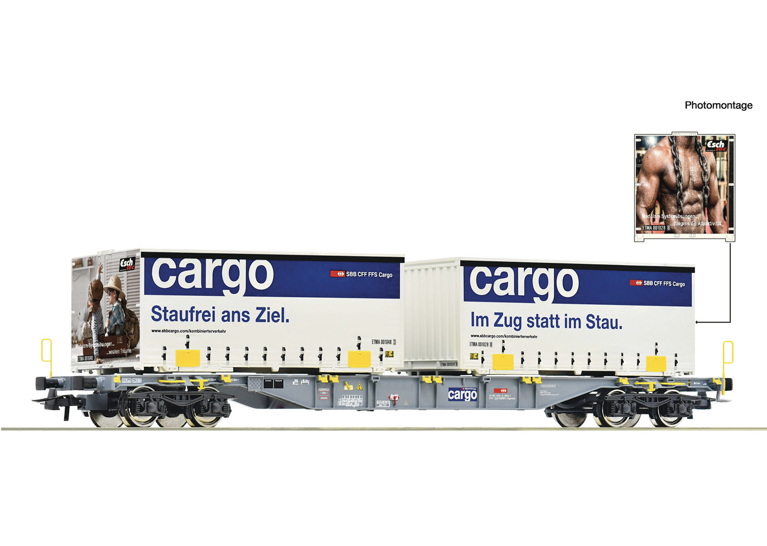 Roco 6600028 SBB Cargo Containertragwagen 