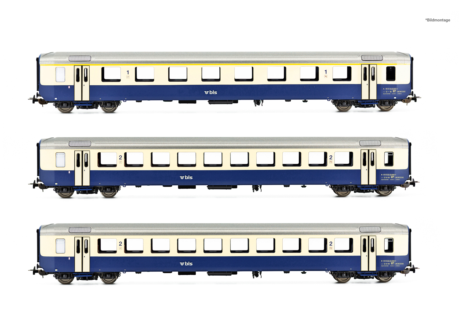 Piko 96793 BLS 3 EWI 1xA, 2xB, AS-Türen, Omegalogo DC 