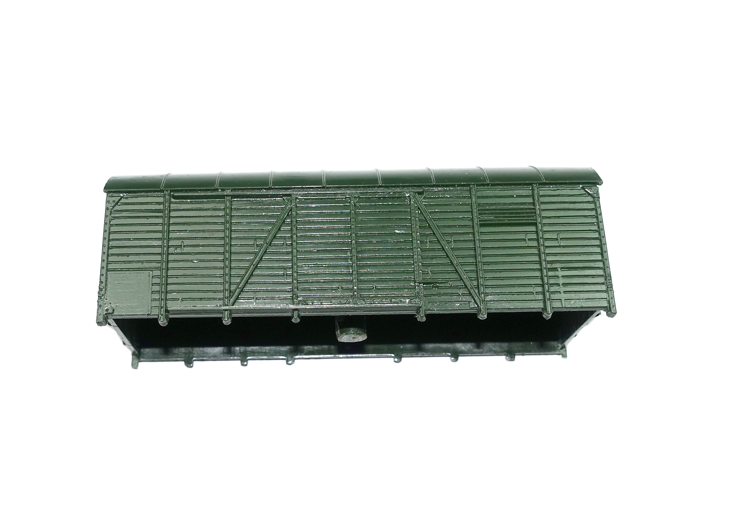 Buco H0 Güterwagen-Gehäuse Rohling, grün  Buco H0 Güterwagen-Gehäuse Rohling, grün