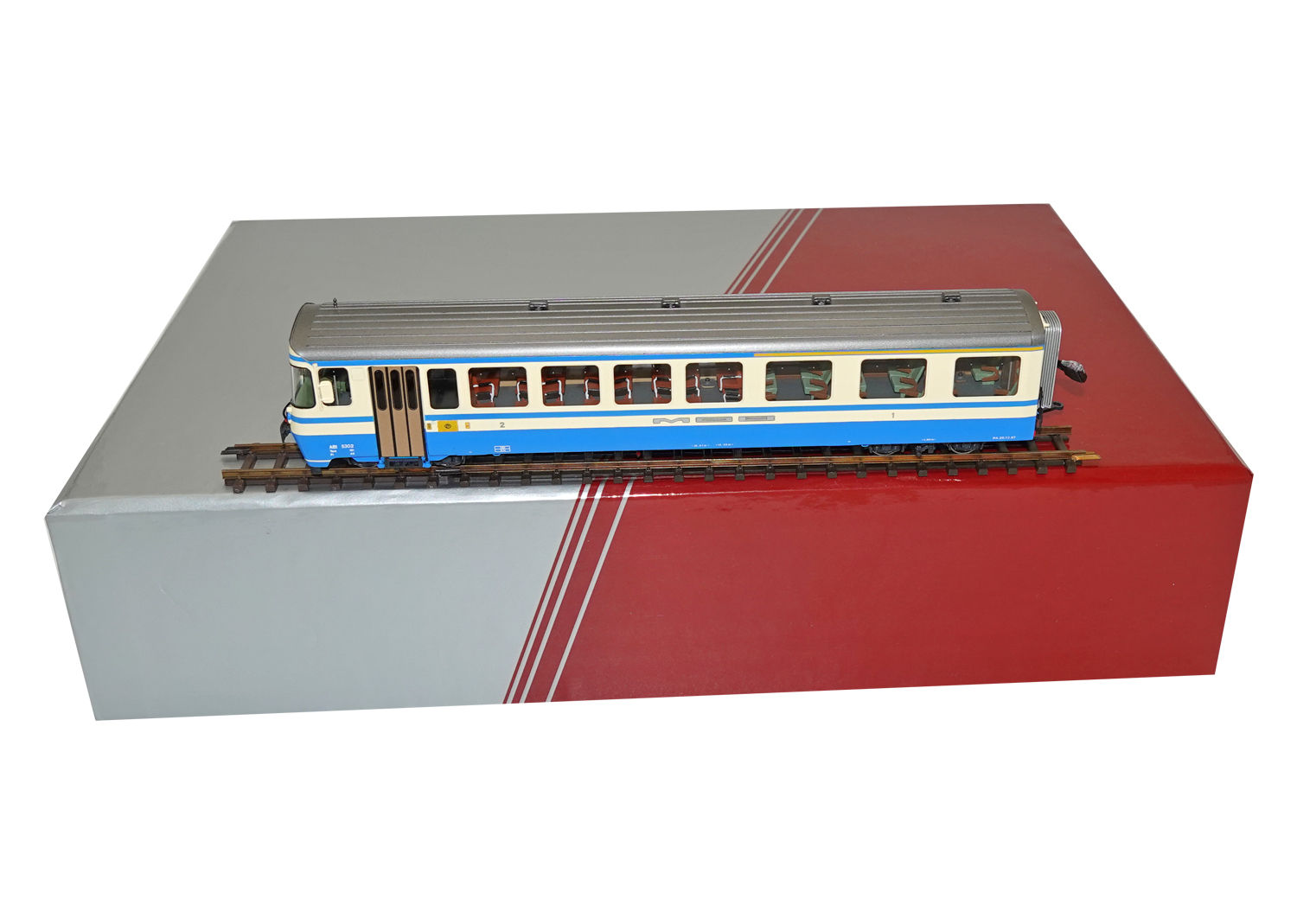 Lematec H0m 201-2 MOB 2-tlg Pendelzug Be 4/4 5002 +Abt 5307 blau-creme