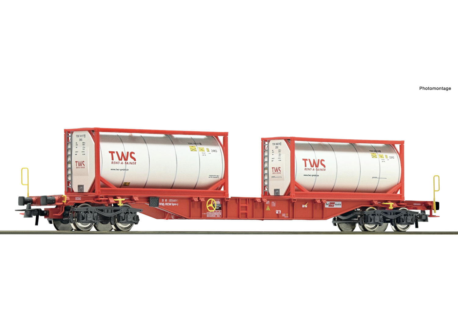 Roco 6600077 ÖBB/RCW Containertragwagen 