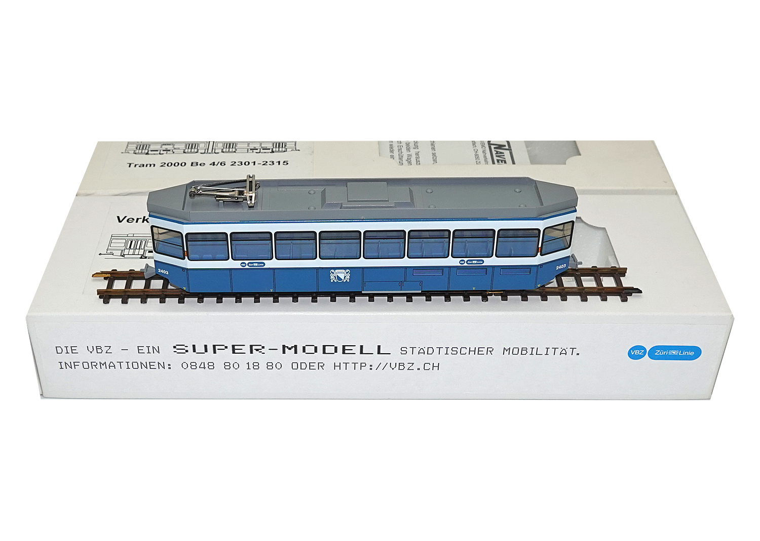 Navemo 22412004 H0m VBZ Be 2/4 Tram Motorwagen 2403 