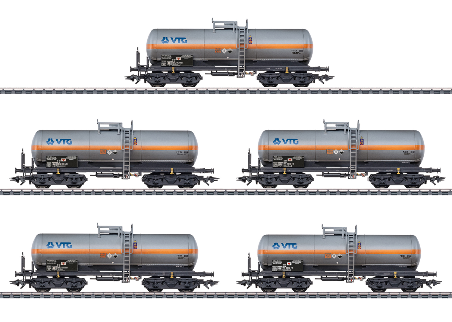 Märklin 46465 VTG Chlorgaskesselwagen-Set 6-tlg.  Märklin 46465 VTG Chlorgaskesselwagen-Set 6-tlg.