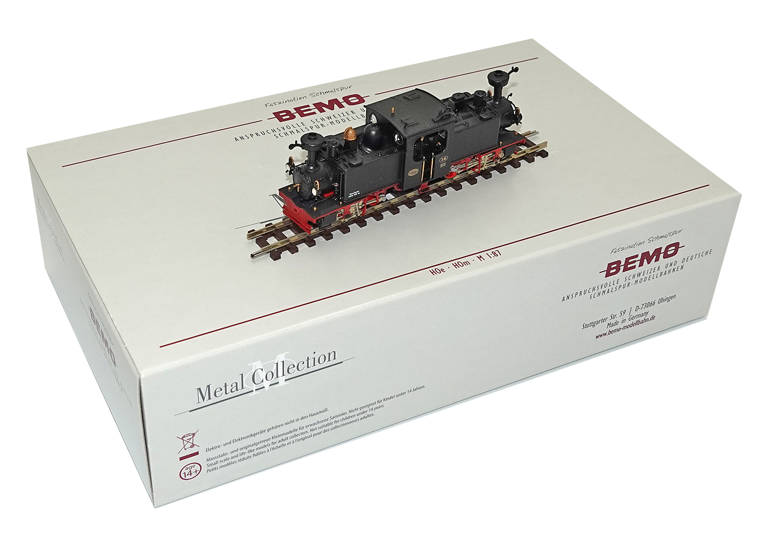 Bemo H0e 1002801 Dampflok K.Sächs.Sts.E.B. 18 schwarz 