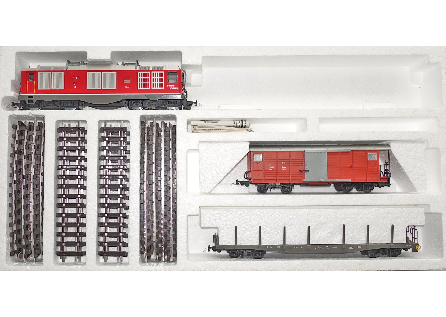 Fama 1112 FO Güterzug Set mit Lok HGm 4/4 