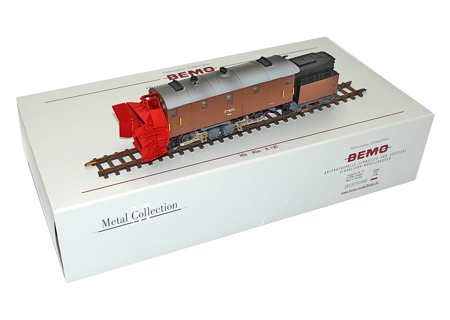 Bemo 1299114 RhB H0m Dampfschneeschleuder Xrot d 9214 DC 