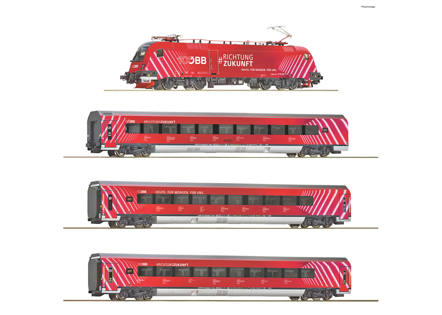 Roco 5500002 ÖBB 8-tlg. Set 100 Jahre ÖBB-Railjet DC