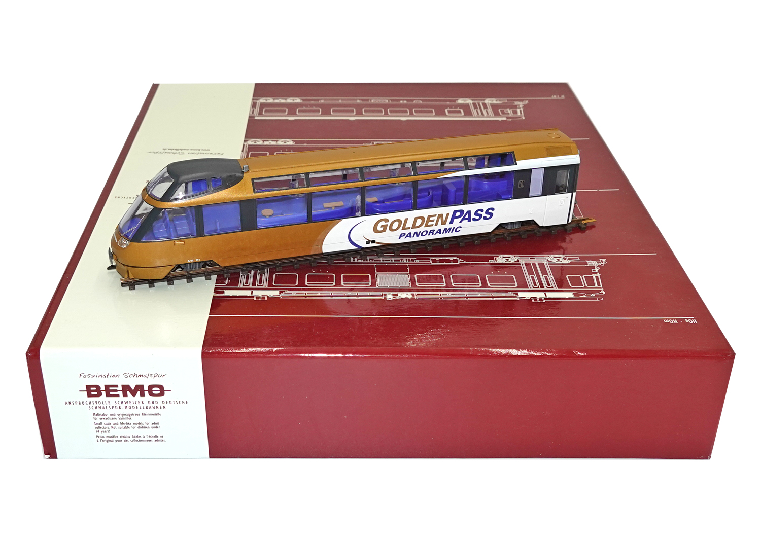 Bemo 3288313 MOB Golden Pass Steuerwagen Arst 151 