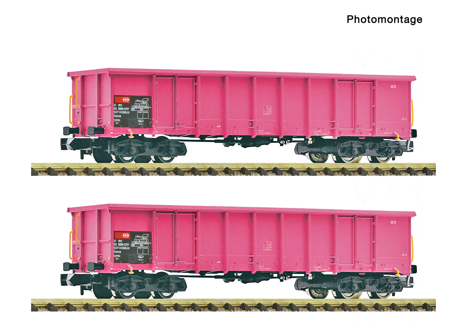 Fleischmann 6660163 SBB 2-tlg. Set: Offene Güterwagen 