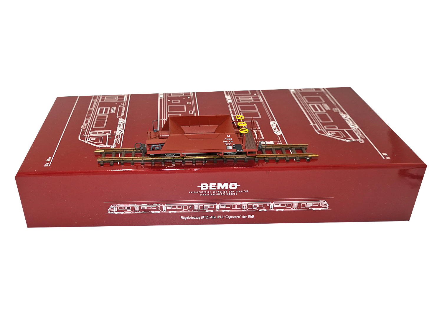 Bemo 2253118 RhB Schotterwagen Fd 8658 braun 