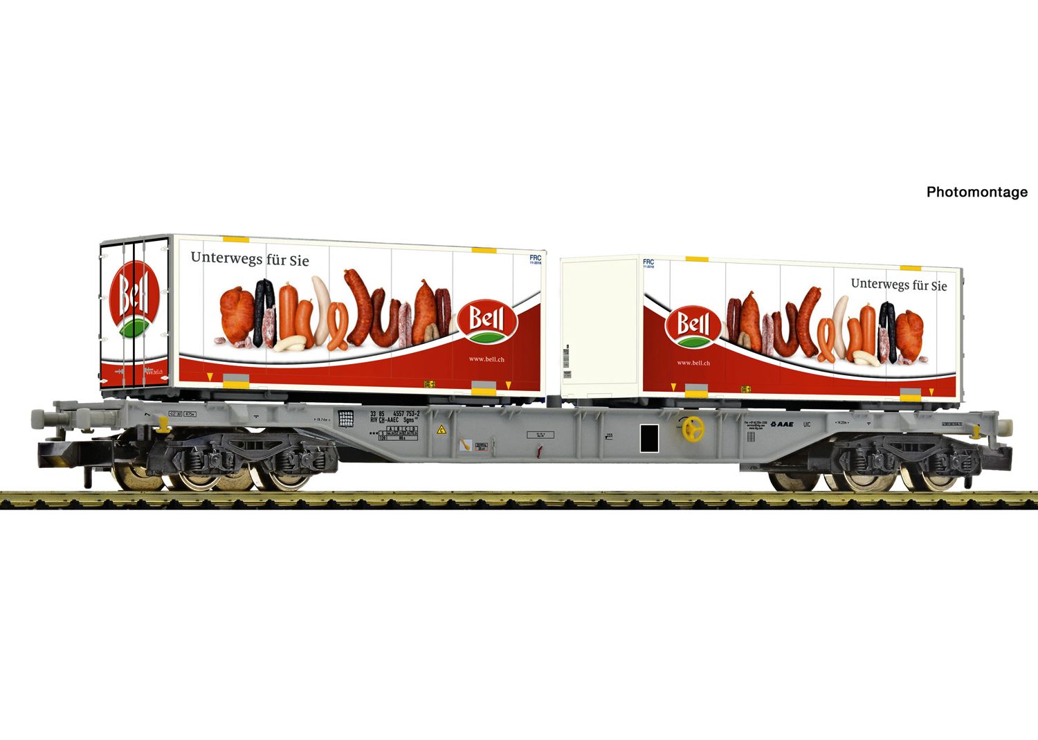 Fleischmann 865243 AAE Containertragwagen Bell 
