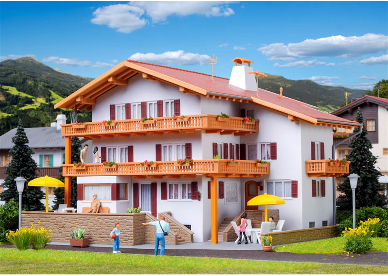 Kibri 38077 Alpenhof inkl. Etageninnenbeleuchtung, Funktionsbausatz  Kibri 38077 Alpenhof inkl. Etageninnenbeleuchtung, Funktionsbausatz
