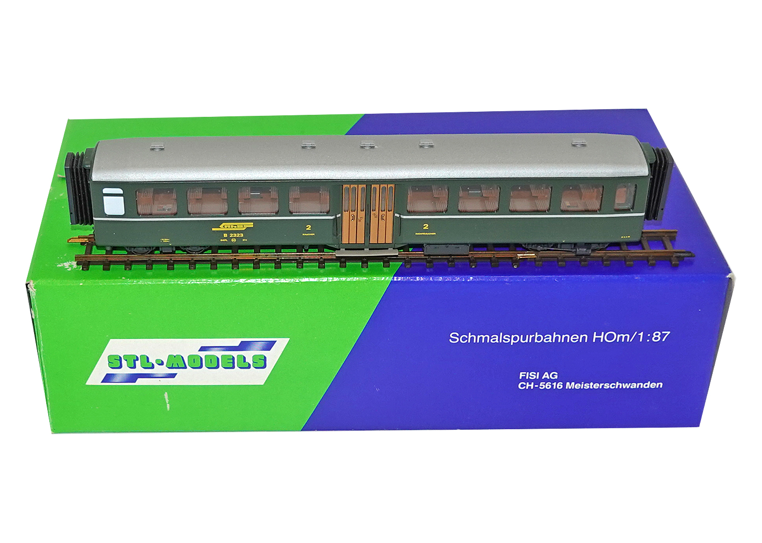 STL 2203-3 H0m RhB Personenwagen B 2323 grün 
