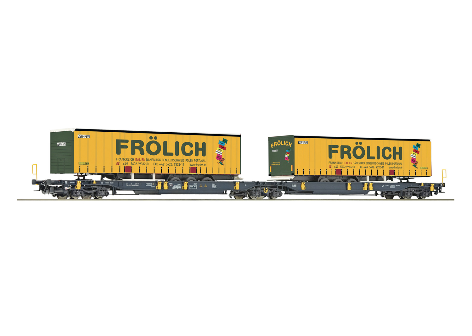 Roco 76431 WASCOSA Doppeltaschen-Gelenkwagen Frölich