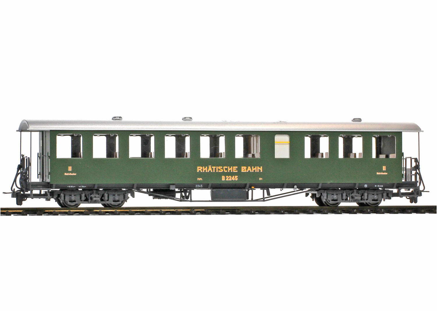 Bemo-3235145-1 Bemo 3235145 RhB B 2245 Nostalgie-Plattformwagen