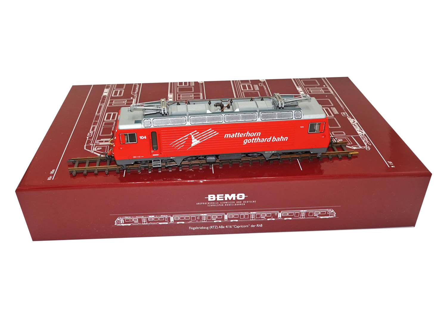 Bemo 1262254 MGB Zandradlok HGe 4/4 II 104 DC 