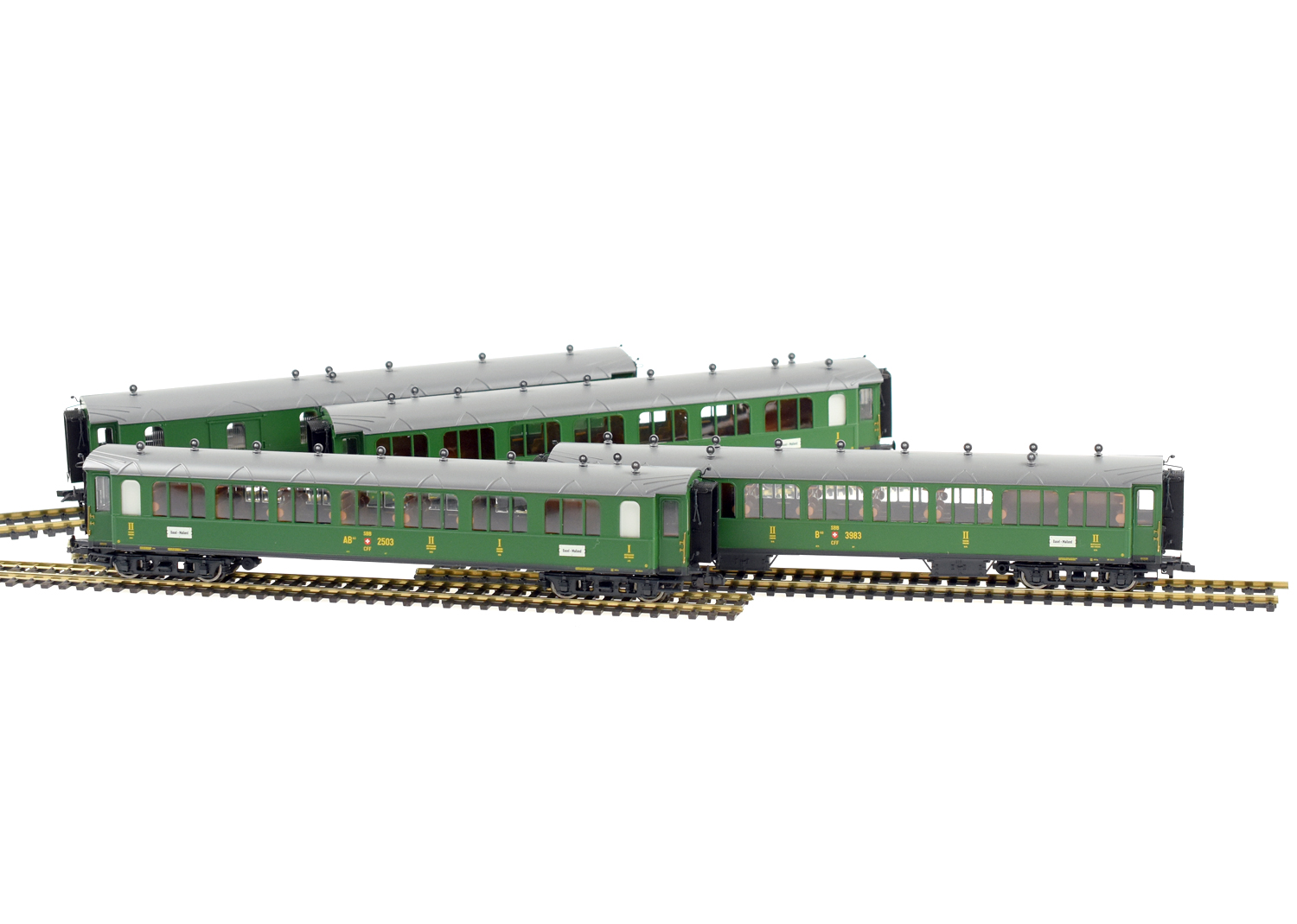 Liliput 330510 SBB Personenwagen-Set 4-tlg Ep.I/II 