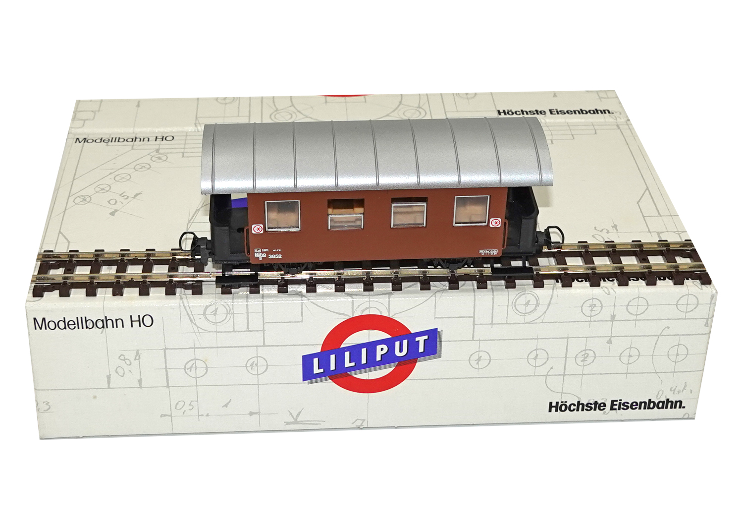 Liliput 70331-1 H0e Personenwagen braun Biho 3852 